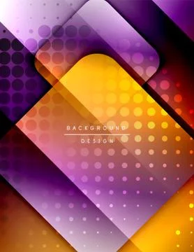 Rounded squares shapes composition geometric abstract background. 3D shadow イラスト素材