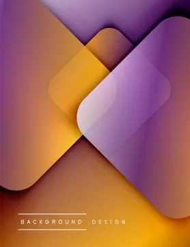 Rounded squares shapes composition geometric abstract background. 3D shadow 스톡 일러스트