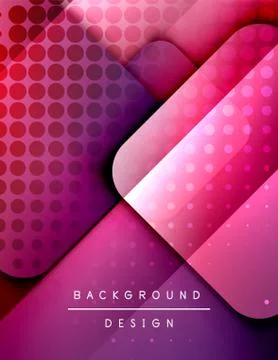 Rounded squares shapes composition geometric abstract background. 3D shadow イラスト素材