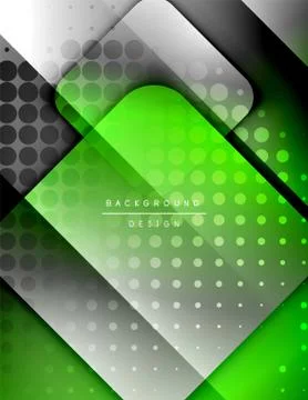 Rounded squares shapes composition geometric abstract background. 3D shadow イラスト素材