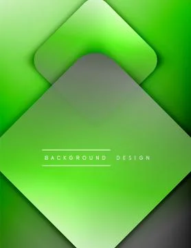Rounded squares shapes composition geometric abstract background. 3D shadow Stock Illustration