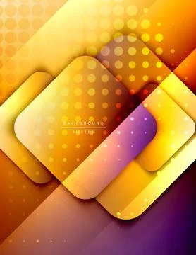 Rounded squares shapes composition geometric abstract background. 3D shadow 스톡 일러스트