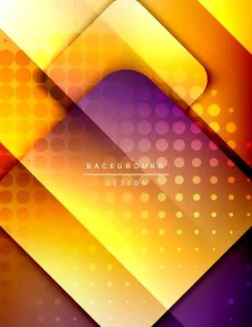 Rounded squares shapes composition geometric abstract background. 3D shadow Illustrazione stock