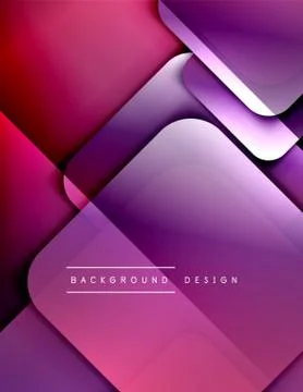 Rounded squares shapes composition geometric abstract background. 3D shadow イラスト素材