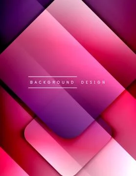 Rounded squares shapes composition geometric abstract background. 3D shadow イラスト素材