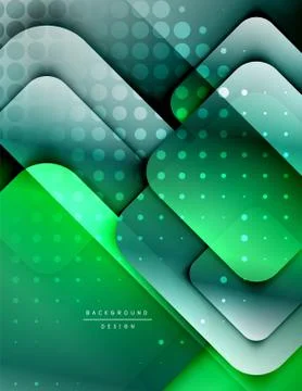 Rounded squares shapes composition geometric abstract background. 3D shadow イラスト素材