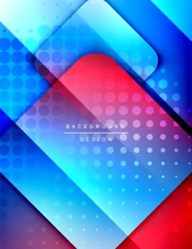 Rounded squares shapes composition geometric abstract background. 3D shadow 스톡 일러스트