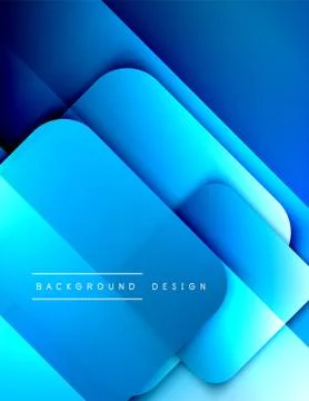 Rounded squares shapes composition geometric abstract background. 3D shadow イラスト素材
