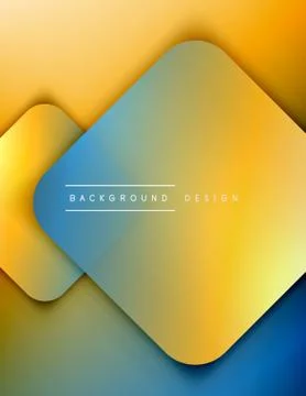 Rounded squares shapes composition geometric abstract background. 3D shadow Illustrazione stock