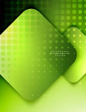 Rounded squares shapes composition geometric abstract background. 3D shadow Stock Illustration