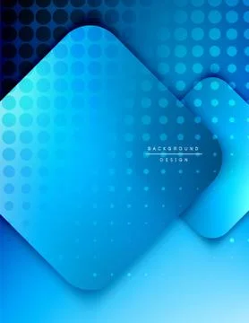 Rounded squares shapes composition geometric abstract background. 3D shadow Stock Illustration