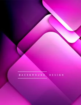 Rounded squares shapes composition geometric abstract background. 3D shadow イラスト素材