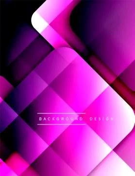 Rounded squares shapes composition geometric abstract background. 3D shadow イラスト素材