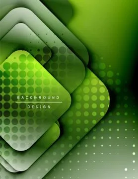 Rounded squares shapes composition geometric abstract background. 3D shadow Stock Illustration
