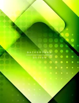Rounded squares shapes composition geometric abstract background. 3D shadow Stock Illustration