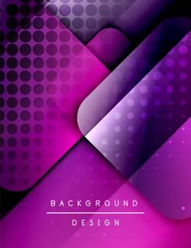 Rounded squares shapes composition geometric abstract background. 3D shadow Stock Illustration