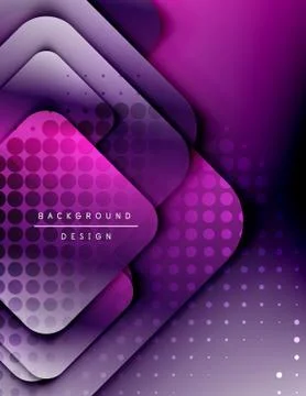 Rounded squares shapes composition geometric abstract background. 3D shadow 스톡 일러스트