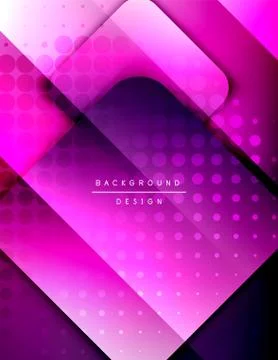 Rounded squares shapes composition geometric abstract background. 3D shadow Illustrazione stock