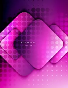 Rounded squares shapes composition geometric abstract background. 3D shadow 스톡 일러스트