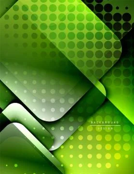 Rounded squares shapes composition geometric abstract background. 3D shadow Stock Illustration