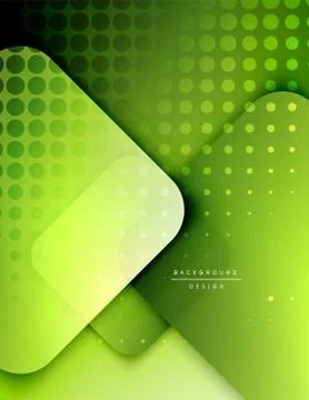 Rounded squares shapes composition geometric abstract background. 3D shadow Stock Illustration