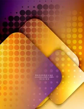 Rounded squares shapes composition geometric abstract background. 3D shadow イラスト素材
