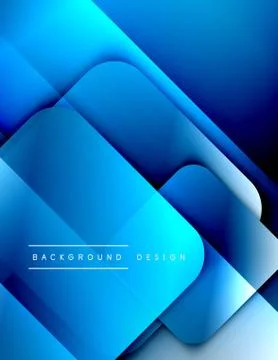 Rounded squares shapes composition geometric abstract background. 3D shadow Illustrazione stock