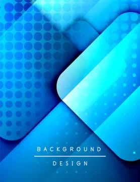 Rounded squares shapes composition geometric abstract background. 3D shadow Stock Illustration