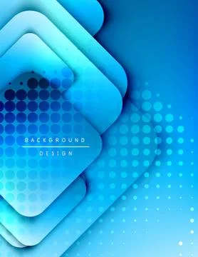 Rounded squares shapes composition geometric abstract background. 3D shadow Illustrazione stock