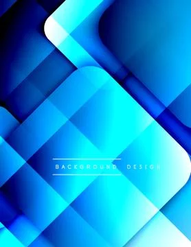 Rounded squares shapes composition geometric abstract background. 3D shadow Illustrazione stock