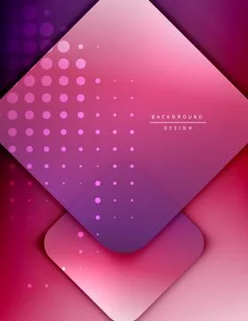 Rounded squares shapes composition geometric abstract background. 3D shadow イラスト素材