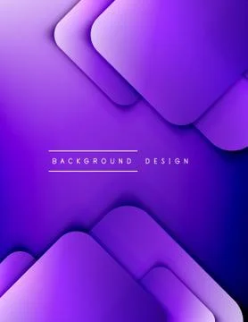 Rounded squares shapes composition geometric abstract background. 3D shadow Illustrazione stock