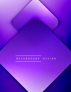 Rounded squares shapes composition geometric abstract background. 3D shadow Illustrazione stock