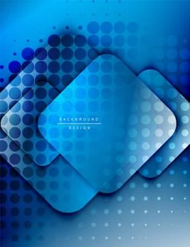 Rounded squares shapes composition geometric abstract background. 3D shadow 스톡 일러스트