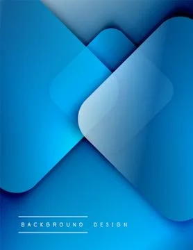 Rounded squares shapes composition geometric abstract background. 3D shadow Illustrazione stock