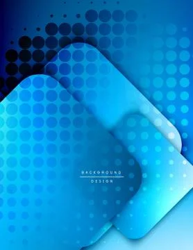 Rounded squares shapes composition geometric abstract background. 3D shadow Stock Illustration