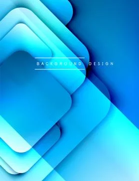 Rounded squares shapes composition geometric abstract background. 3D shadow イラスト素材