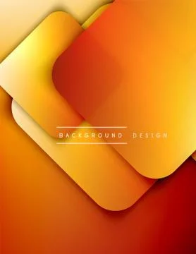 Rounded squares shapes composition geometric abstract background. 3D shadow 스톡 일러스트
