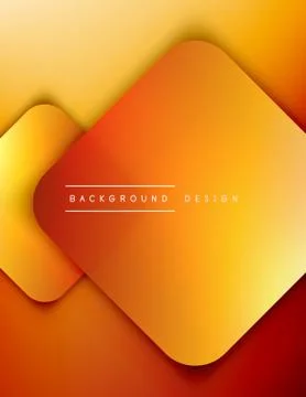 Rounded squares shapes composition geometric abstract background. 3D shadow Illustrazione stock