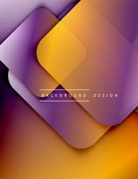 Rounded squares shapes composition geometric abstract background. 3D shadow 스톡 일러스트