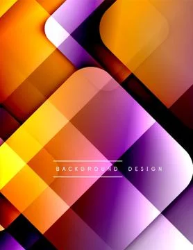 Rounded squares shapes composition geometric abstract background. 3D shadow 스톡 일러스트