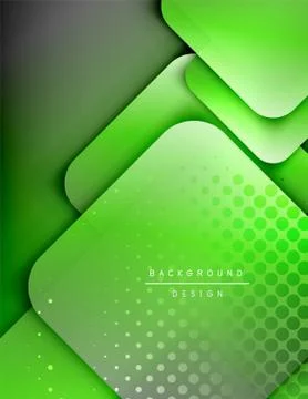 Rounded squares shapes composition geometric abstract background. 3D shadow Illustrazione stock