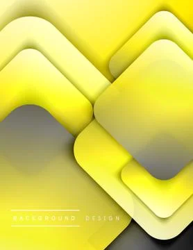 Rounded squares shapes composition geometric abstract background. 3D shadow Illustrazione stock