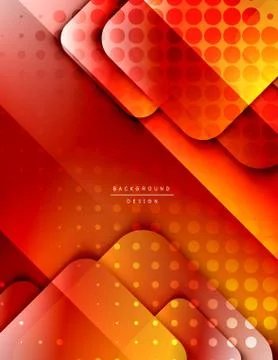 Rounded squares shapes composition geometric abstract background. 3D shadow Illustrazione stock