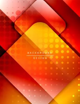 Rounded squares shapes composition geometric abstract background. 3D shadow 스톡 일러스트