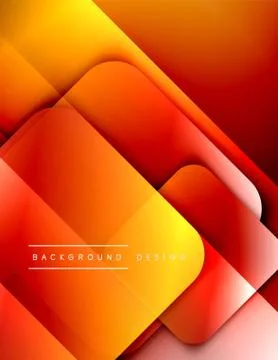 Rounded squares shapes composition geometric abstract background. 3D shadow Illustrazione stock