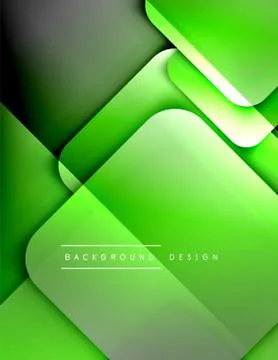 Rounded squares shapes composition geometric abstract background. 3D shadow Illustrazione stock