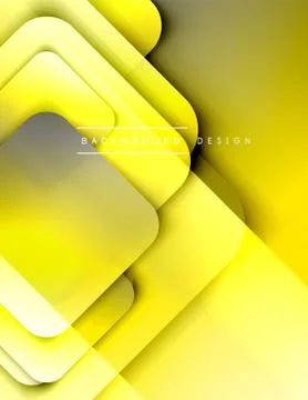 Rounded squares shapes composition geometric abstract background. 3D shadow Illustrazione stock
