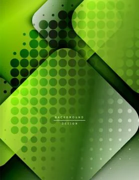 Rounded squares shapes composition geometric abstract background. 3D shadow Stock Illustration