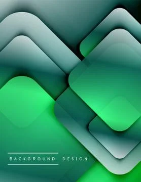 Rounded squares shapes composition geometric abstract background. 3D shadow イラスト素材